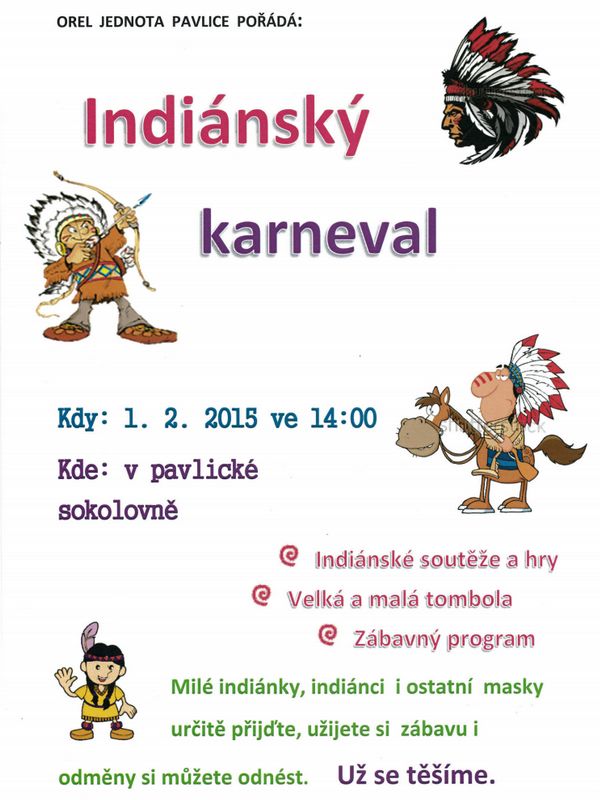 Pozvánka na Indiánský karneval