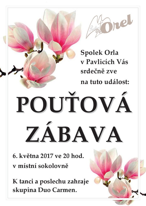 Pouťová zábava - pozvánka
