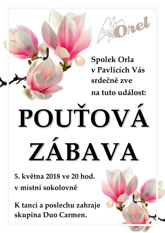 Pouťová zábava - pozvánka
